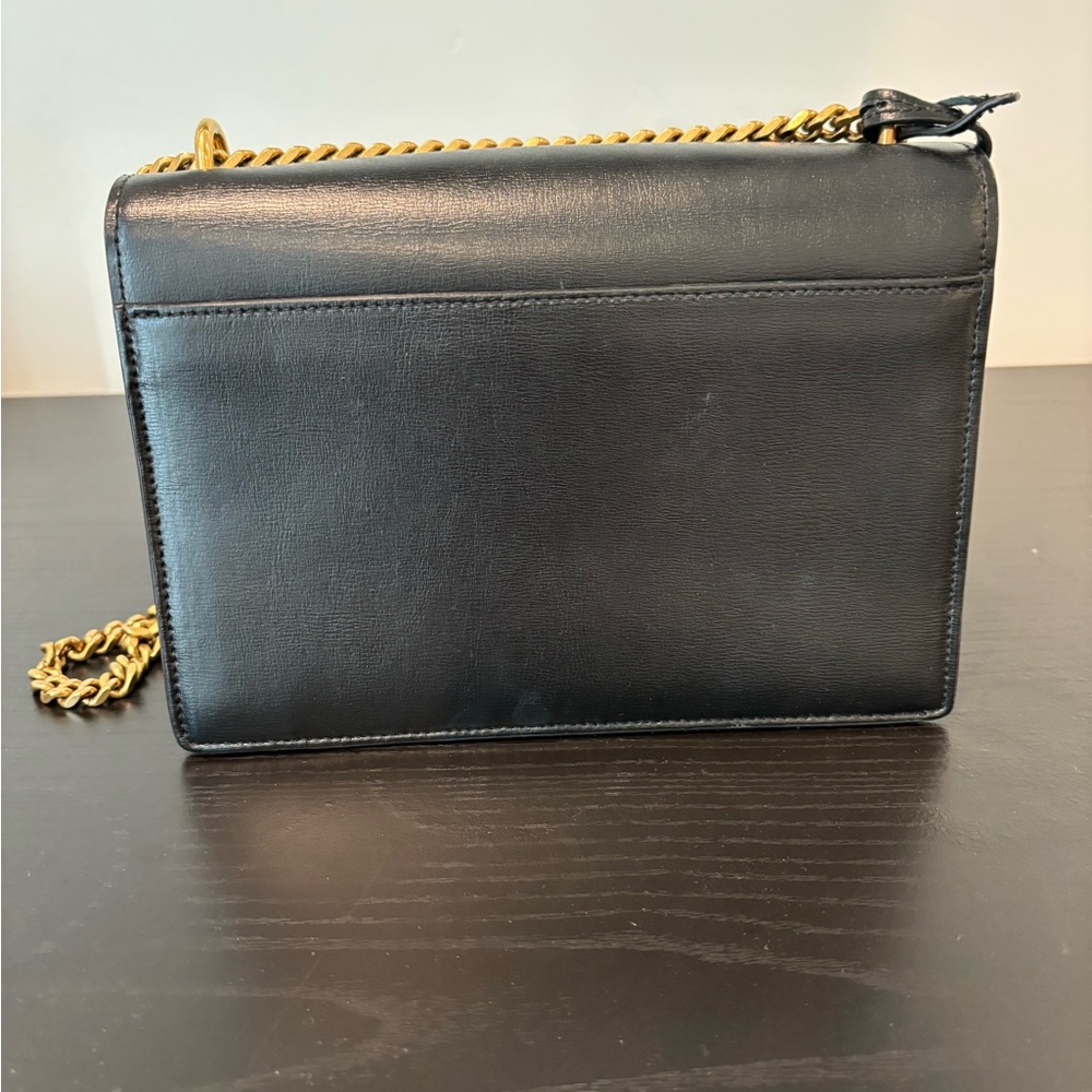 Yves Saint Laurent Black and Gold Chain Shoulder Sunset Bag - Picture 2 of 7
